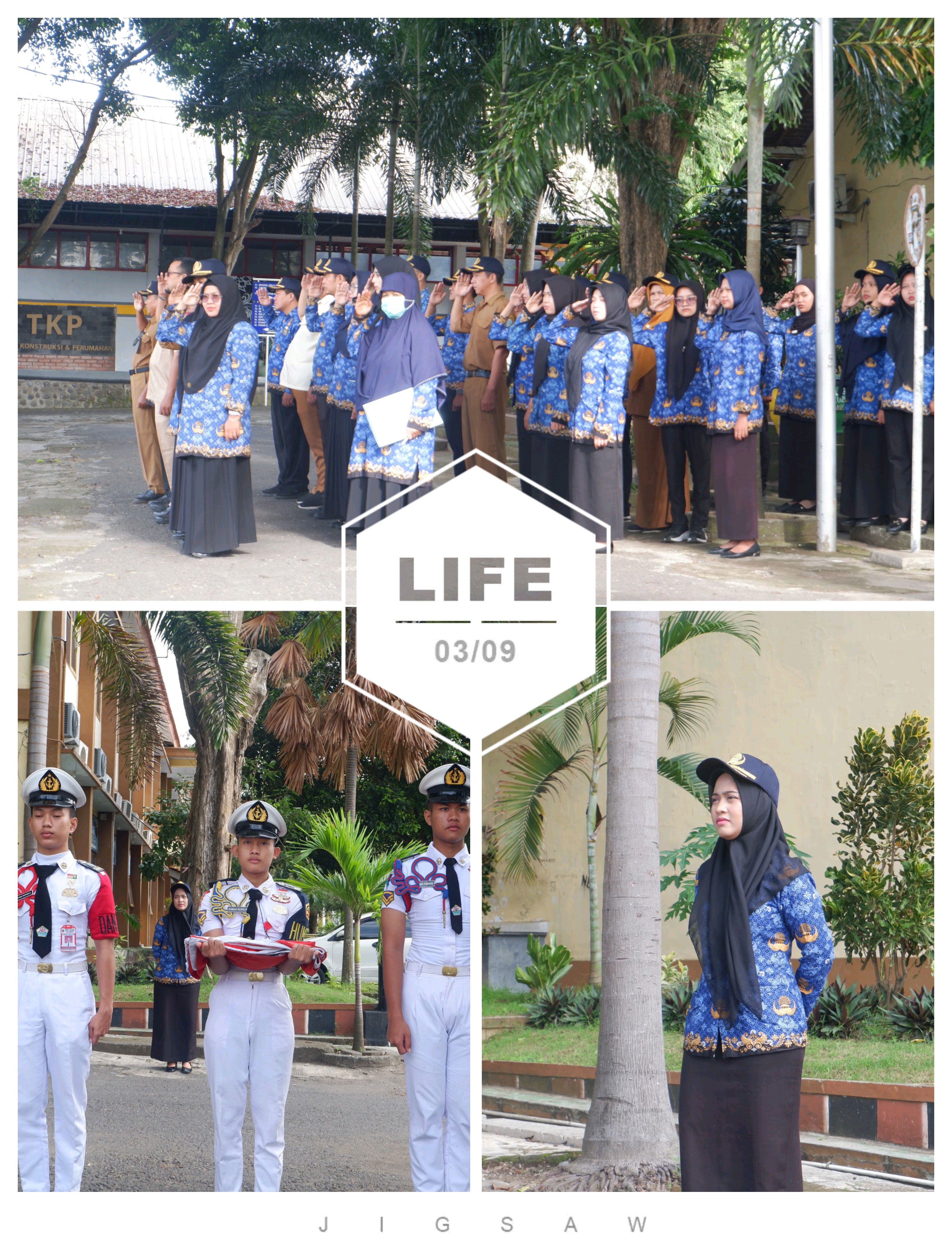 *KEGIATAN APEL PAGI SMK NEGERI 1 GLAGAH BANYUWANGI*