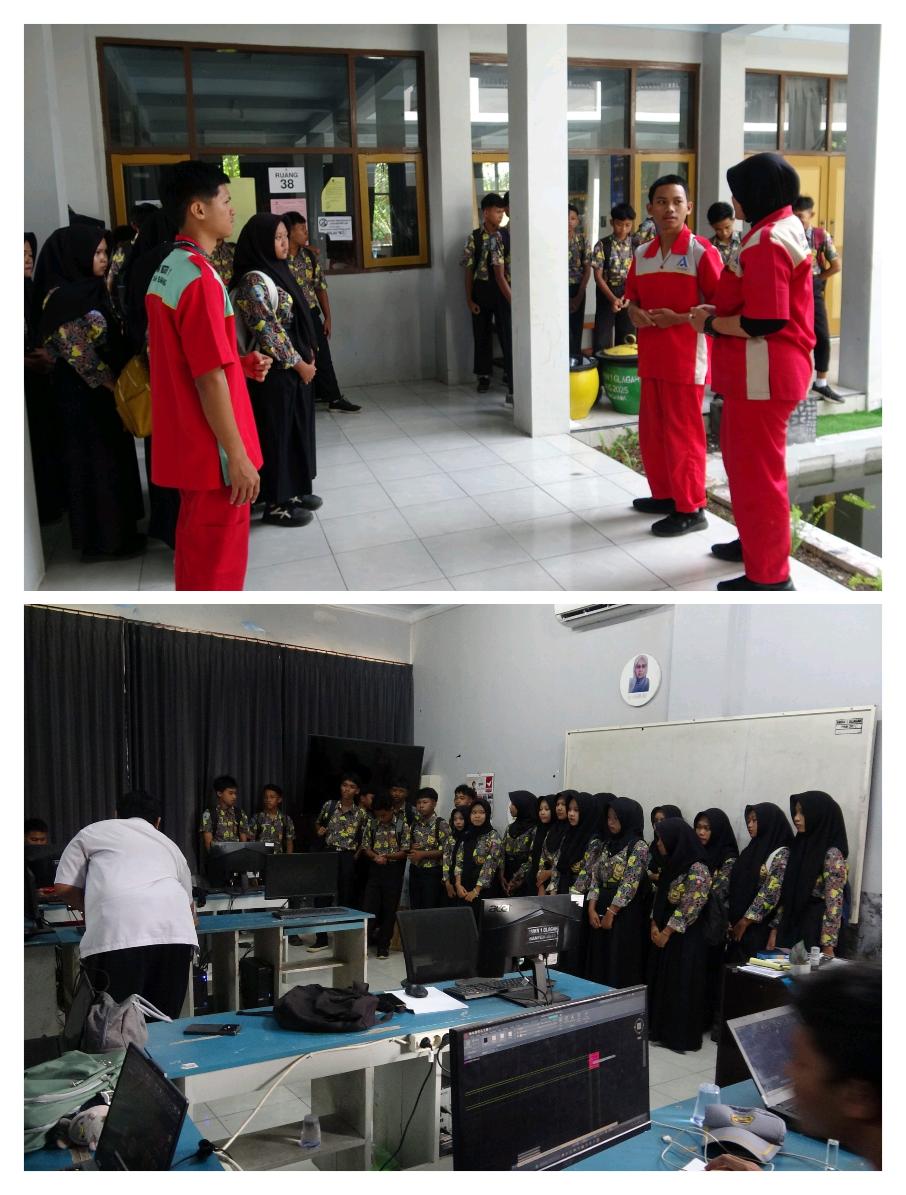 SMKN 1 GLAGAH MENERIMA KUNJUNGAN VOKASI SISWA DAN SISWI DARI SMPN 2 BANYUWANGI DAN SMPN 1 LICIN BANYUWANGI Pada hari Senin dan Selasa tanggal 5 dan 6 Januari 2026. Di SMK Negeri 1 Glagah, kedatangan tamu dari SMP Negeri 2 Banyuwangi dan SMPN 1 Licin untuk