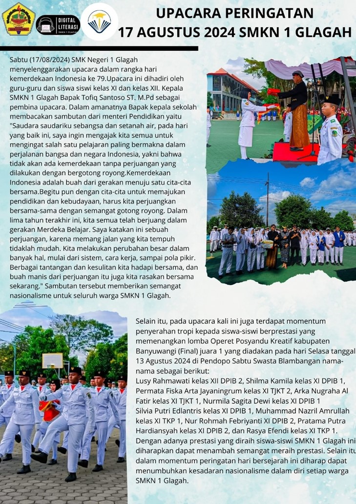 Upacara Peringatan 17 Agustus SMKN 1 Glagah