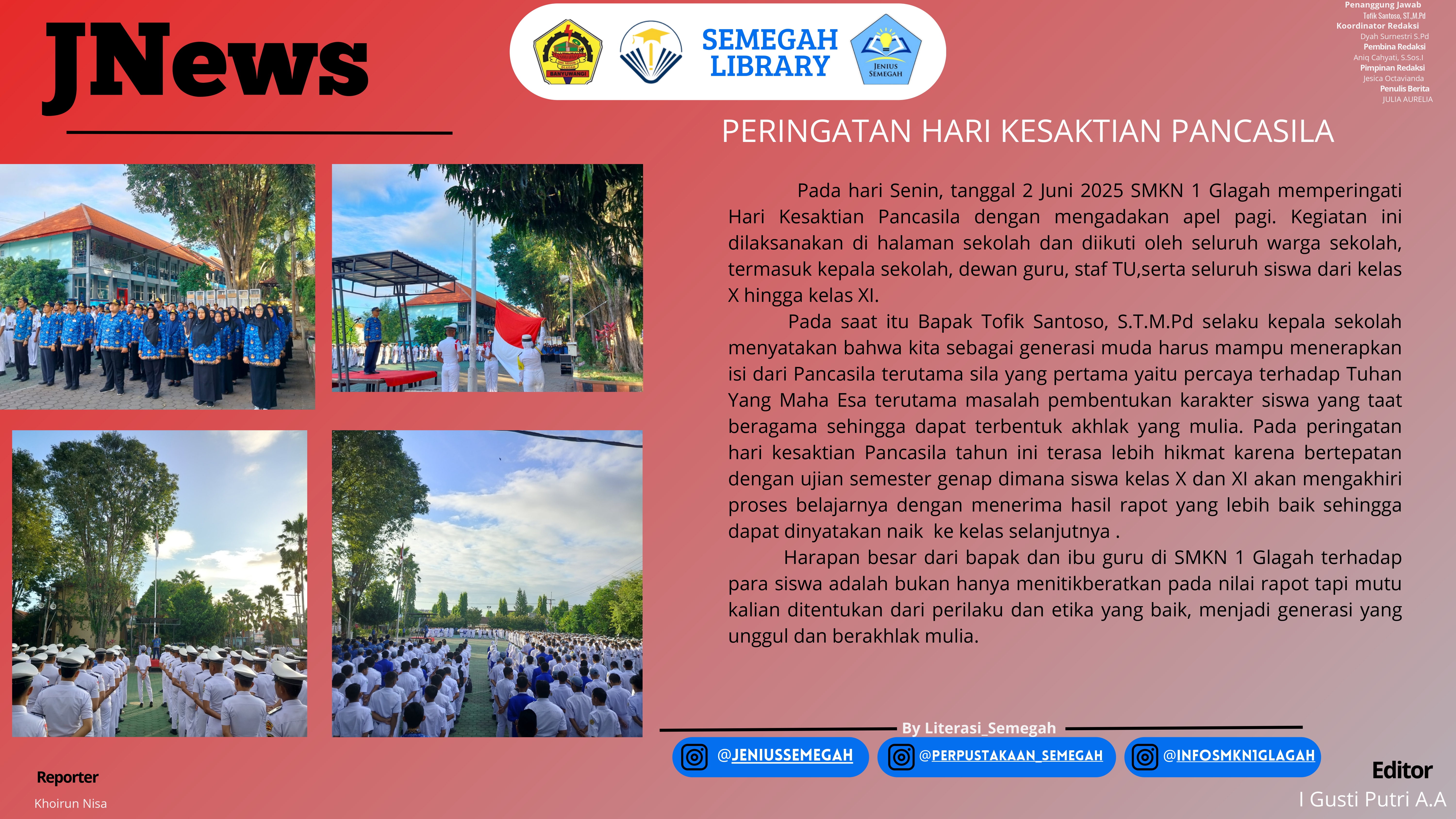 PERINGATAN HARI KESAKSTIAN PANCASILA
